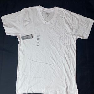 V Neck T Shirt (White)